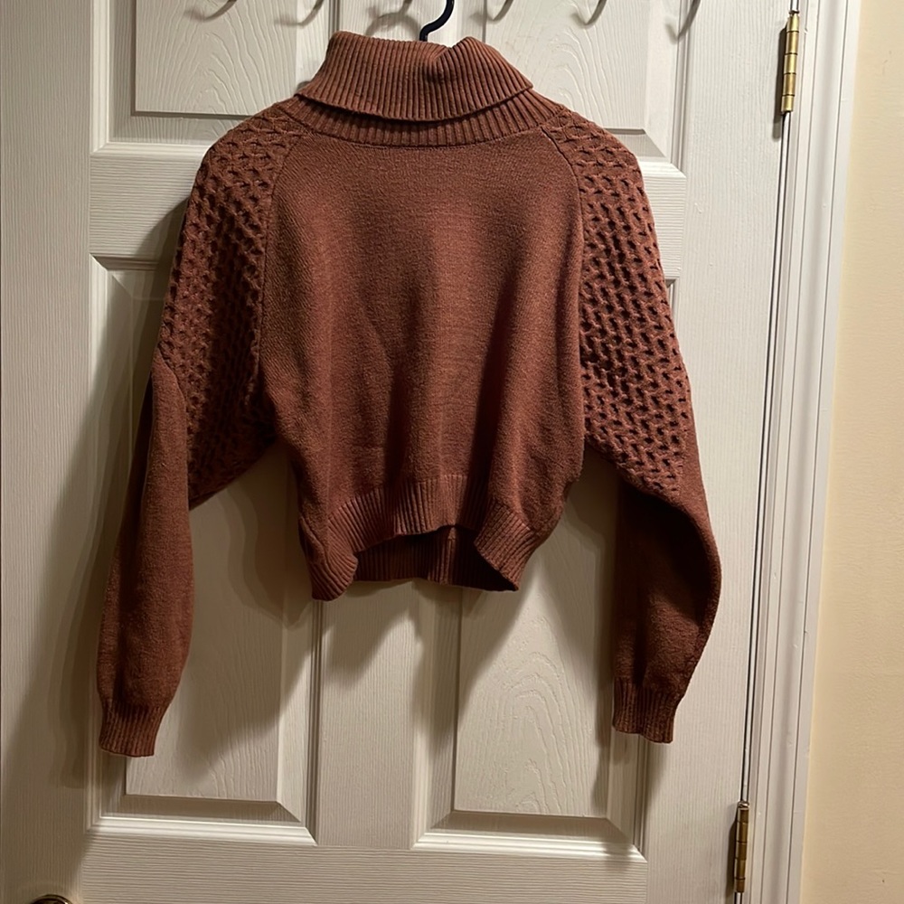 BB Dakota medium brown crop turtleneck